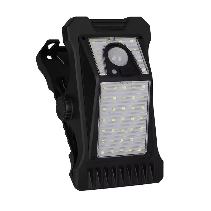 LED Solar + Type-C Charging Clamp Light with Motion Sensing